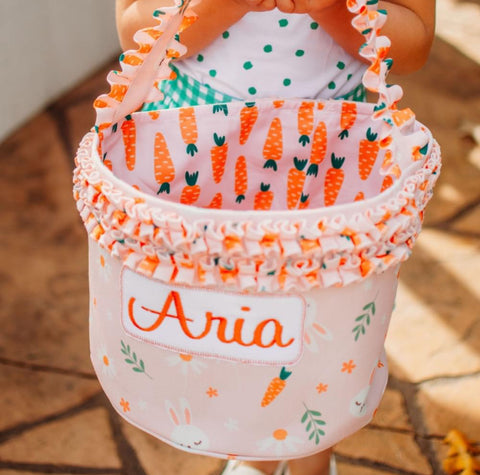 Pink Carrots Easter Basket